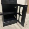 TRESANTI Black Window Faced Nightstand with Built-In Power