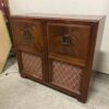 PHILCO Vintage Red Wood Record Cabinet and AM/FM Radio