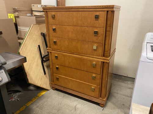 HICKORY WHITE Biedermeier Mid-Century 6 Drawer Tallboy Dresser