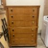 HICKORY WHITE Biedermeier Mid-Century 6 Drawer Tallboy Dresser