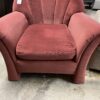 Crimson Red Shelled Back Small Chair