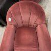 Crimson Red Shelled Back Small Chair
