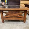 Ocher Toned Farmhouse Style Coffee Table