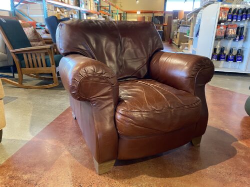 NATUZZI Italian Leather Club Chair
