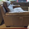 Brown Faux Leather Power Recliner Sofa