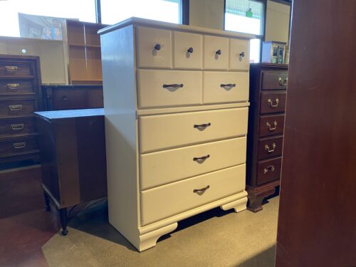 White 5-Drawer False Front Dresser