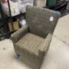 RESTORATION HARDWARE Wicker Outdoor Chair with Arms