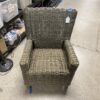 RESTORATION HARDWARE Wicker Outdoor Chair with Arms