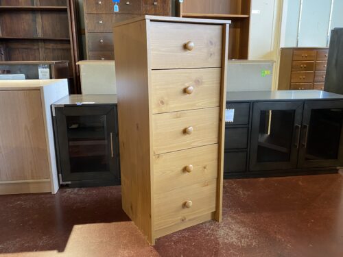 Slim Blonde Lightweight 5-Drawer Dresser