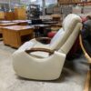 Light Grey Wood Armed Electric Swivel Recliner