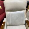 Light Grey Wood Armed Electric Swivel Recliner