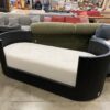 RESTORATION HARDWARE Black Slatted Reclaimed Oak Oval Day Bed