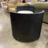 RESTORATION HARDWARE Black Slatted Reclaimed Oak Oval Day Bed