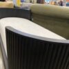 RESTORATION HARDWARE Black Slatted Reclaimed Oak Oval Day Bed