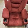 MCOMBO Ruby Red Plush Fabric Massaging Standing Recliner