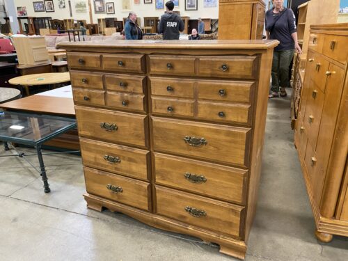 Dark Oak Old School 10 Drawer Dresser