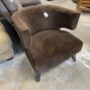 Brown Silver Bracketed Armchair