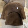 Brown Silver Bracketed Armchair