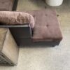 Brown Microfiber with Leather Bottom Sectional