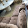 Brown Microfiber with Leather Bottom Sectional