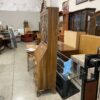 Vintage Oak Glass Hutch Topped Secretary Desk