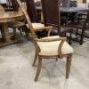 Modern Starburst Patterned Dining Table with 6 Rattan Chairs