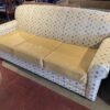 Tan Quatrefoil 3 Seater Sofa