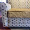 Tan Quatrefoil 3 Seater Sofa