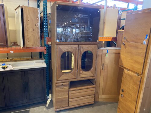 Retro Cabinet with Glass Doors