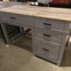 Grey and Wood Desk with Lift Top