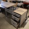 Grey and Wood Desk with Lift Top