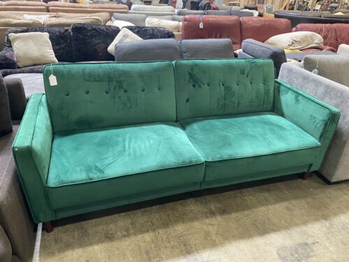 Soft Green Modern Loveseat Futon