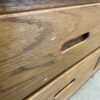 Aged Wood Dresser with Matching Vanity Mirror