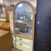 Aged Wood Dresser with Matching Vanity Mirror