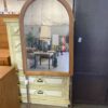 Aged Wood Dresser with Matching Vanity Mirror