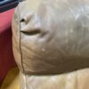 Brown Leather Recliner With Wood Frame