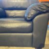 Overstuffed Black Leather Chair