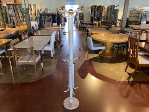 Gold and White Coat Rack