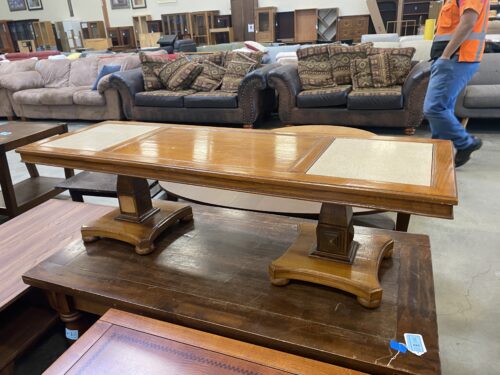 Coffee Table with Grey Marble Inserts