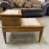 Two Tier Coffee Table with Grey Marble Inserts