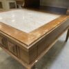 Two Tier Coffee Table with Grey Marble Inserts