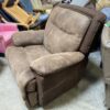Brown Suede Manual Recliner