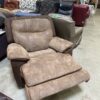 Brown Suede Manual Recliner
