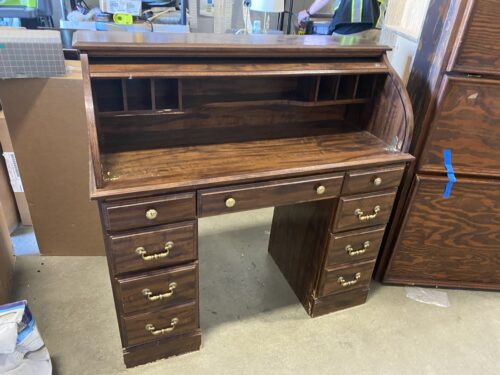 Classic Tanbour Style Roll Top Desk