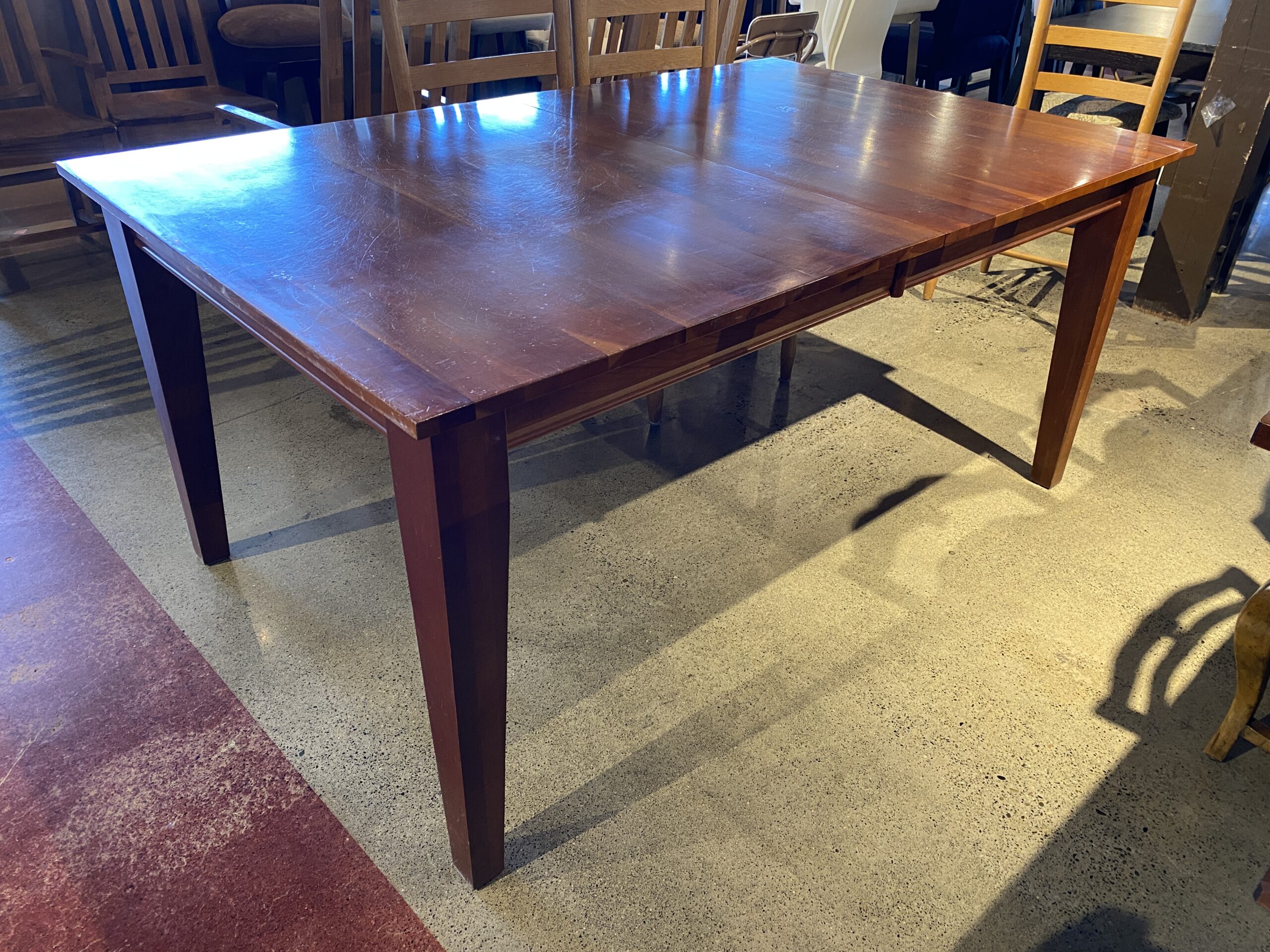 Minimal Dark Wood Dining Table