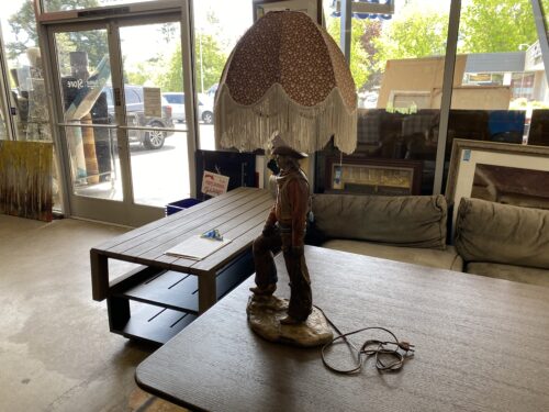 Clay Cowboy Lamp