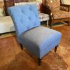 Blue Fabric Armless Chair