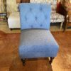 Blue Fabric Armless Chair