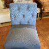 Blue Fabric Armless Chair