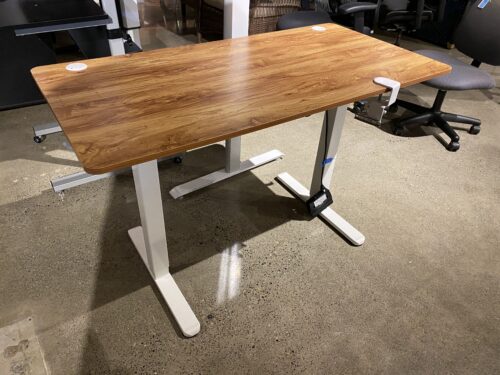 Adjustable Standing Desk - Rustic Wood